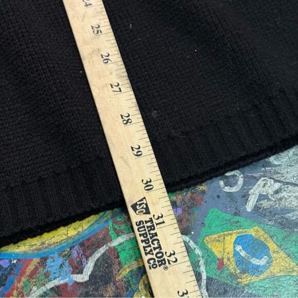 Vintage 80s Davoucci Hip Hop Turtleneck – Cowhide Fur Panel & Sleeve Pocket - Picture 11 of 13